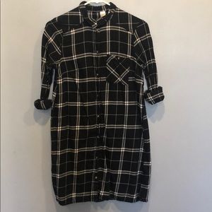 Flannel Button Down Dress
